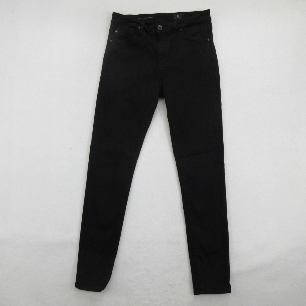 AG Adriano Goldschmied Women's Jeans 27R Farrah High Rise Skinny Ankle Black